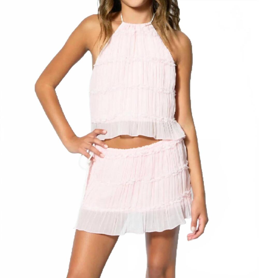 NEW KATIE J NYC girls amara top in baby pink